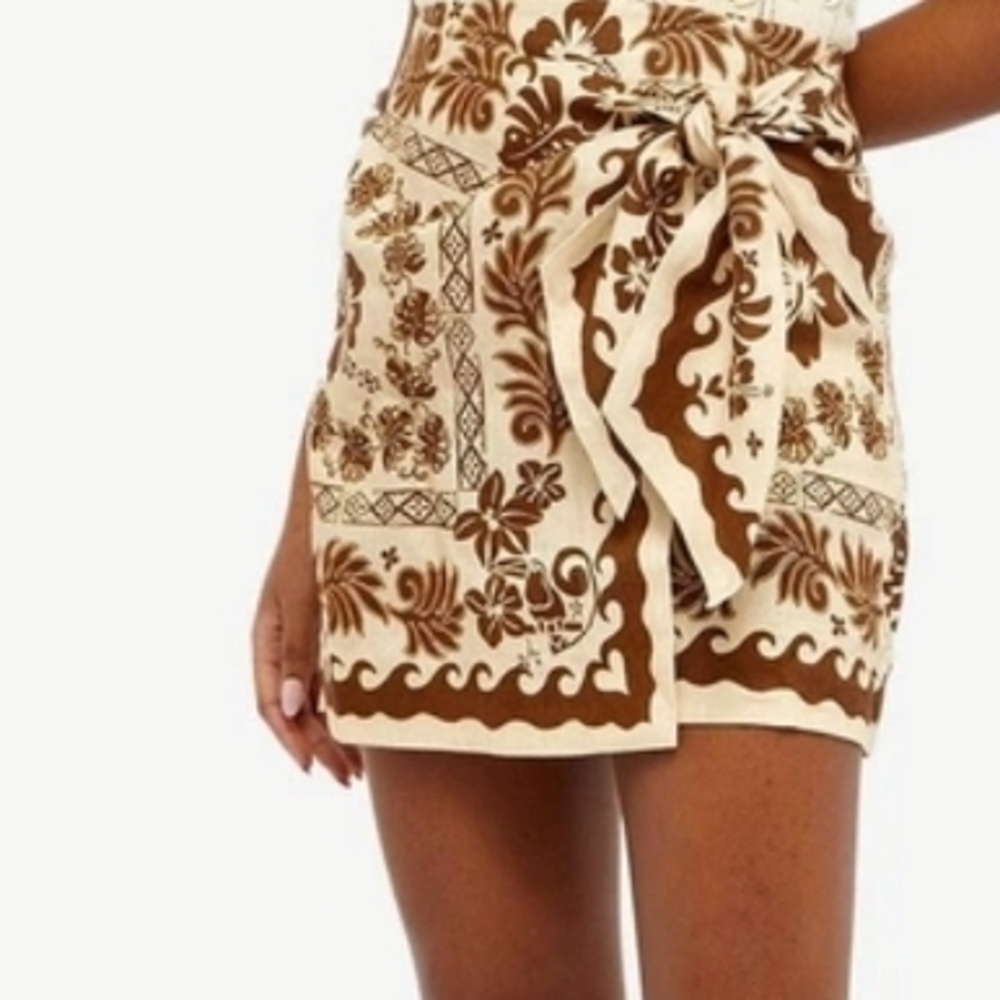 Brown and Cream Floral Skirt And TOP - Picture 8 of 13